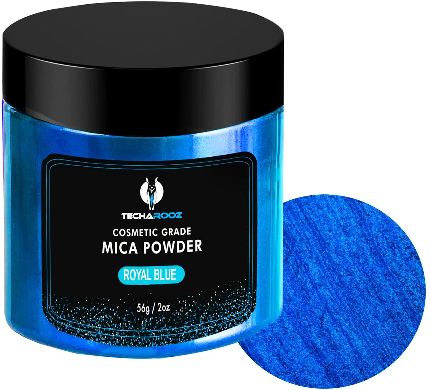 U.S. Art Supply Jewelescent Royal Blue Mica Pearl Powder Pigment, 2 oz (57g) Bottle - Non-Toxic Metallic Color Dye