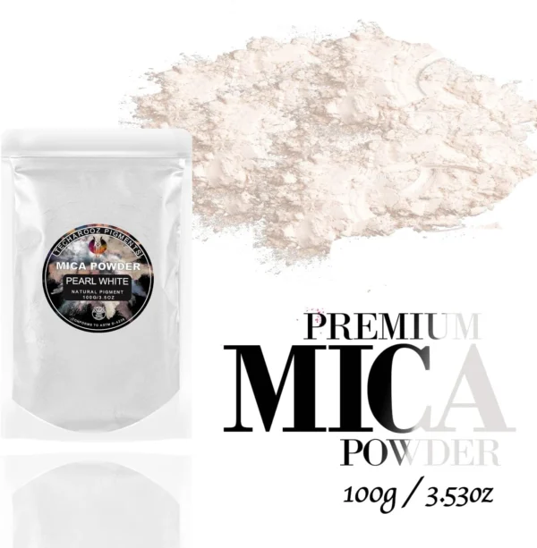 TECHAROOZ 100g Pearl White Mica Powder for Epoxy Resin Crafts