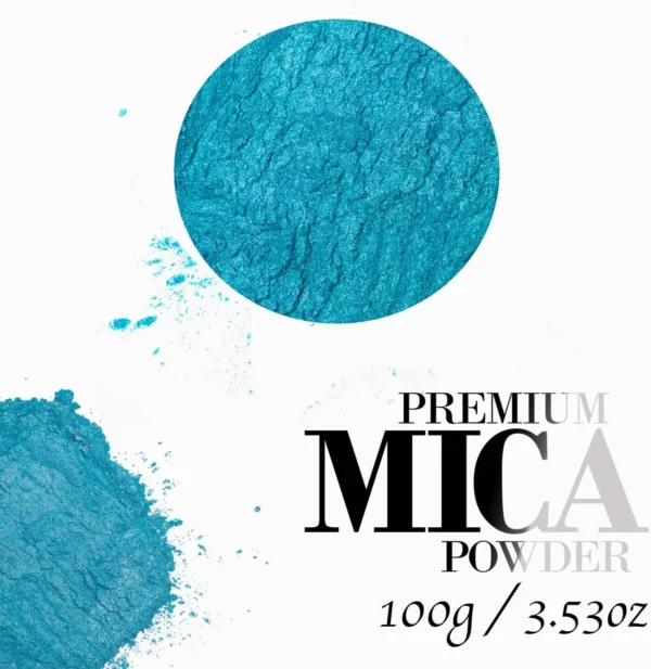 TECHAROOZ Turquoise Blue Mica Powder – 100g for Epoxy, Lip Gloss, Soap Crafts