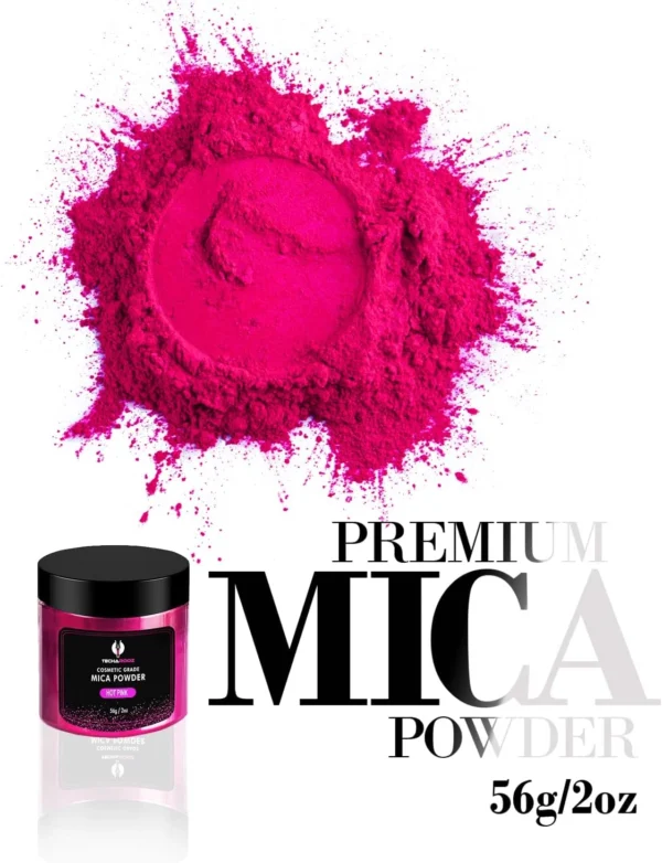 TECHAROOZ 56g Hot Pink Mica Powder for Epoxy Resin Crafts