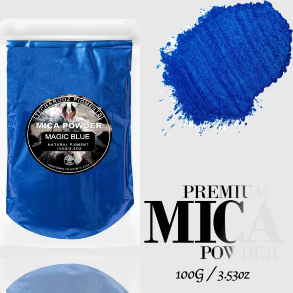 TECHAROOZ 100g Magic Blue Mica Powder for Epoxy Resin Crafts