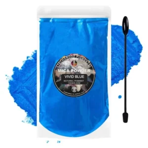 TECHAROOZ Vivid Blue Mica Powder – 100g for Epoxy Resin, Lip Gloss, Soap Crafts